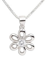handsome daisy April birthstone baby necklace